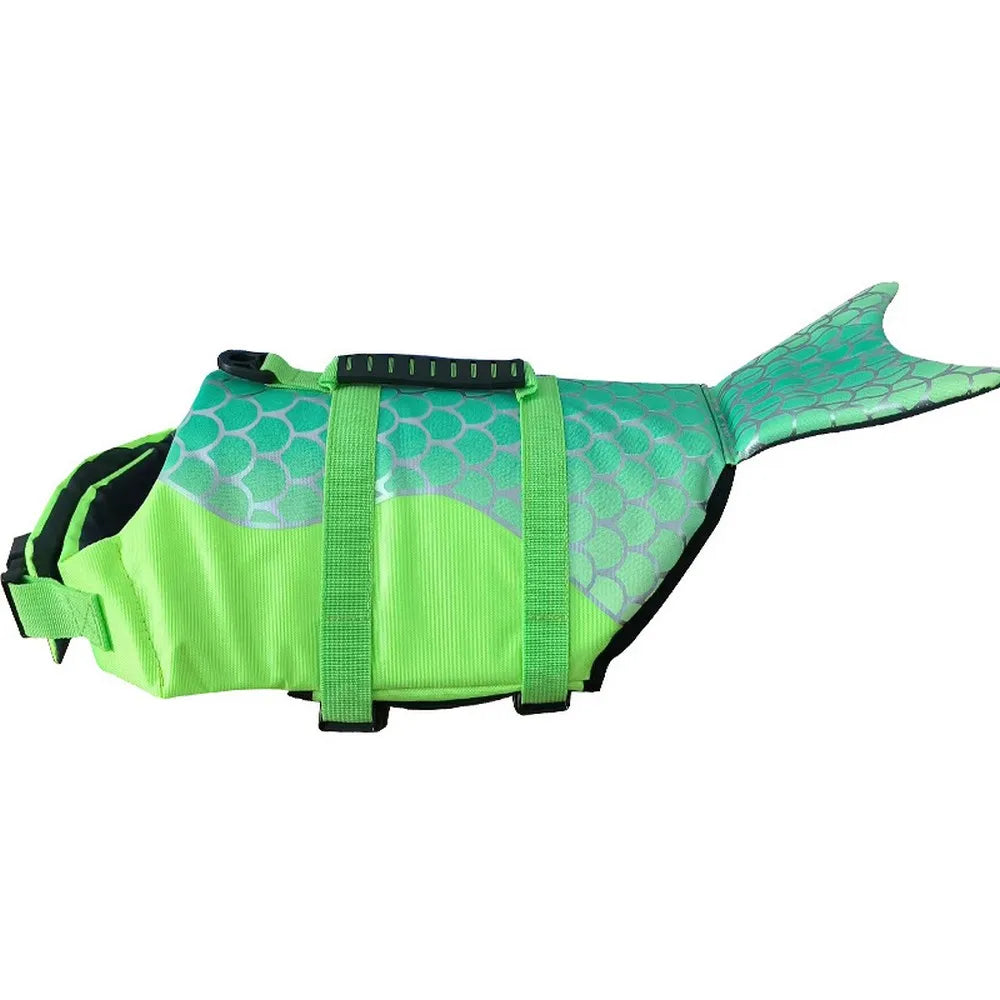 Dog Life Jacket Dogs Ripstop Nylon Buoyant Safety Handle Swimming Surfing Summer Water Activities