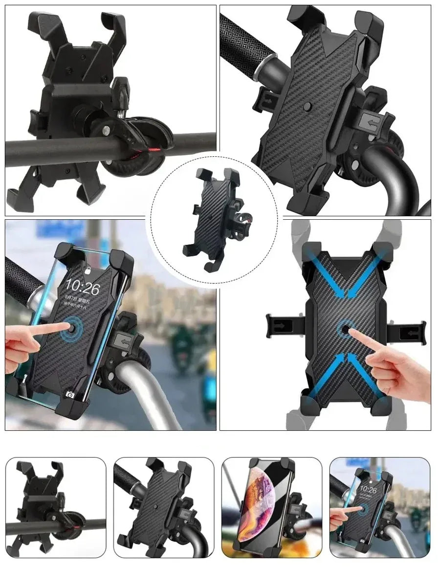 Universal 360° Rotatable Bicycle Phone Holder Non-Slip Adjustable Motorcycle MTB Phone Stand Bike Riding Accessory