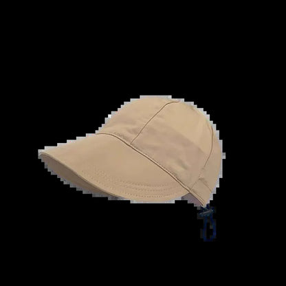 Foldable Sun Hat Summer Outdoor Beach Fisherman Hat Sun Protection Adjustable Cotton Wide Brim Women'S Fisherman Hat