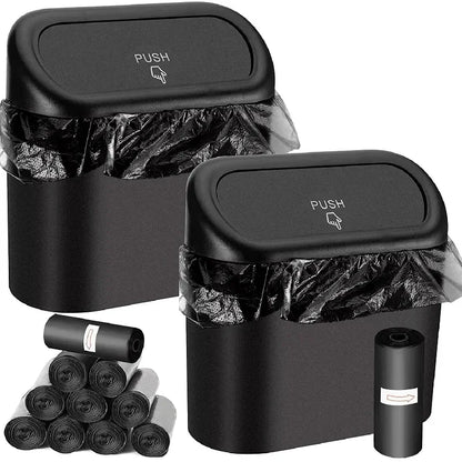 Car Mounted Garbage Bin, Side Mounted Storage Bin with Lid, Mini Storage Bag, Multi-Purpose Car Seat Backrest Storage Box