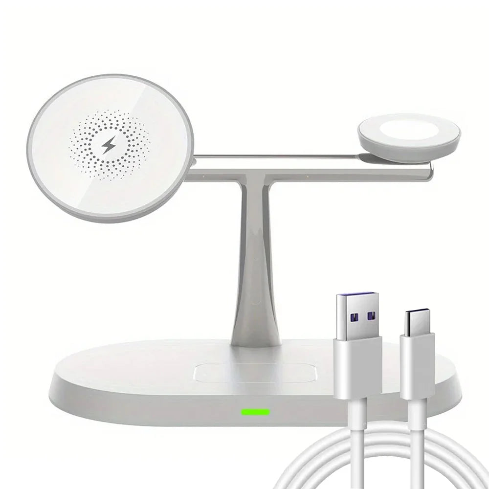 30W 3 in 1 Magnetic Wireless Charger Stand Fast Charging Dock Station for Iphone14/15/16/17Pro Max Apple Watch 8 7 6 Airpods Pro