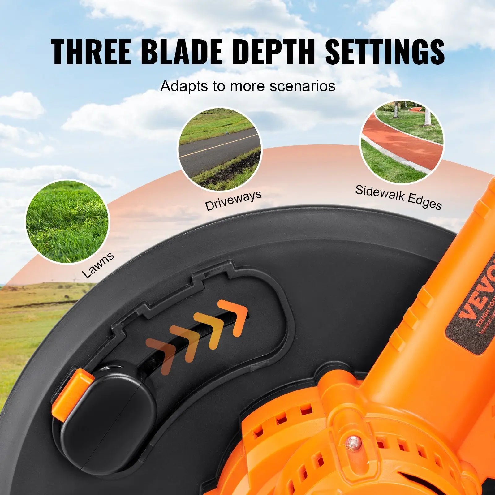 20V Battery Powered Cordless Lawn Edger with 9" Blade and 3-Position Depth Adjustment Edger Lawn Tool with Battery and Charger