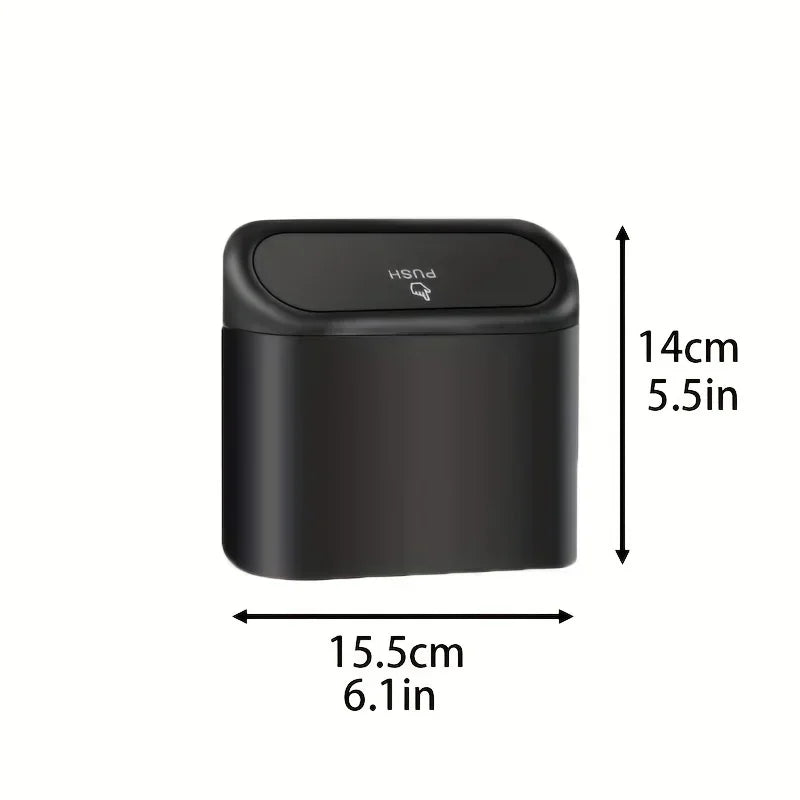 Car Mounted Garbage Bin, Side Mounted Storage Bin with Lid, Mini Storage Bag, Multi-Purpose Car Seat Backrest Storage Box