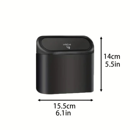 Car Mounted Garbage Bin, Side Mounted Storage Bin with Lid, Mini Storage Bag, Multi-Purpose Car Seat Backrest Storage Box