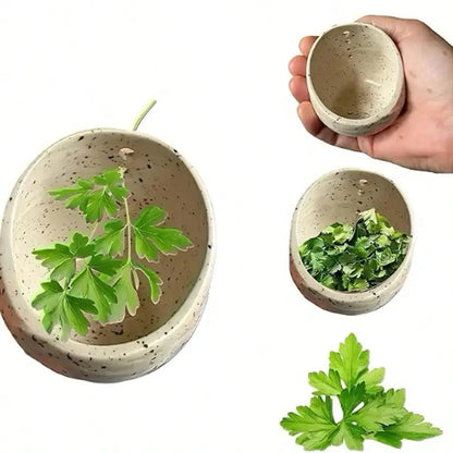 Herb Stripper Bowl - Efficient Leaf Removal Tool for Parsley & Mint, Essential Kitchen Utensil for Salads & Garnishes