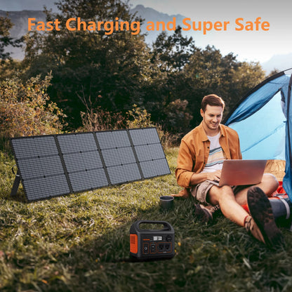 Portable Solar Charger 40V 220W Foldable Solar Panel Kit for Jackery Bluetti Ecoflow Power Stations RV Camping Patio