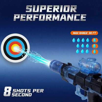 2 Pcs Electric Water Gun Toys with LED Light Automatic Water Pistol Summer Outdoor Beach Pool Toy for Kids