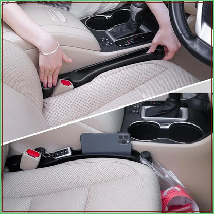 Car Seat Gap Filler Set of 2, Soft Foam Multifunctional Gap Stopper with Organizer & Hook, Universal Fit for Cars Suvs Trucks