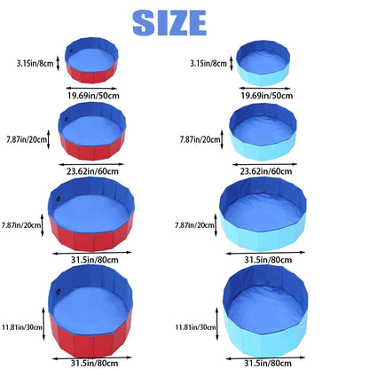 Portable Dog Pool PVC Pet Swimming Bathtub Collapsible Hard Plastic Pool for Pets to Swim and Bath
