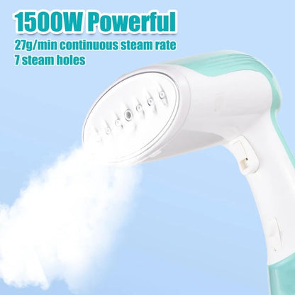 1500W Handheld Garment Steamer Portable Clothes Steamer US Plug for Home Office Travel Use