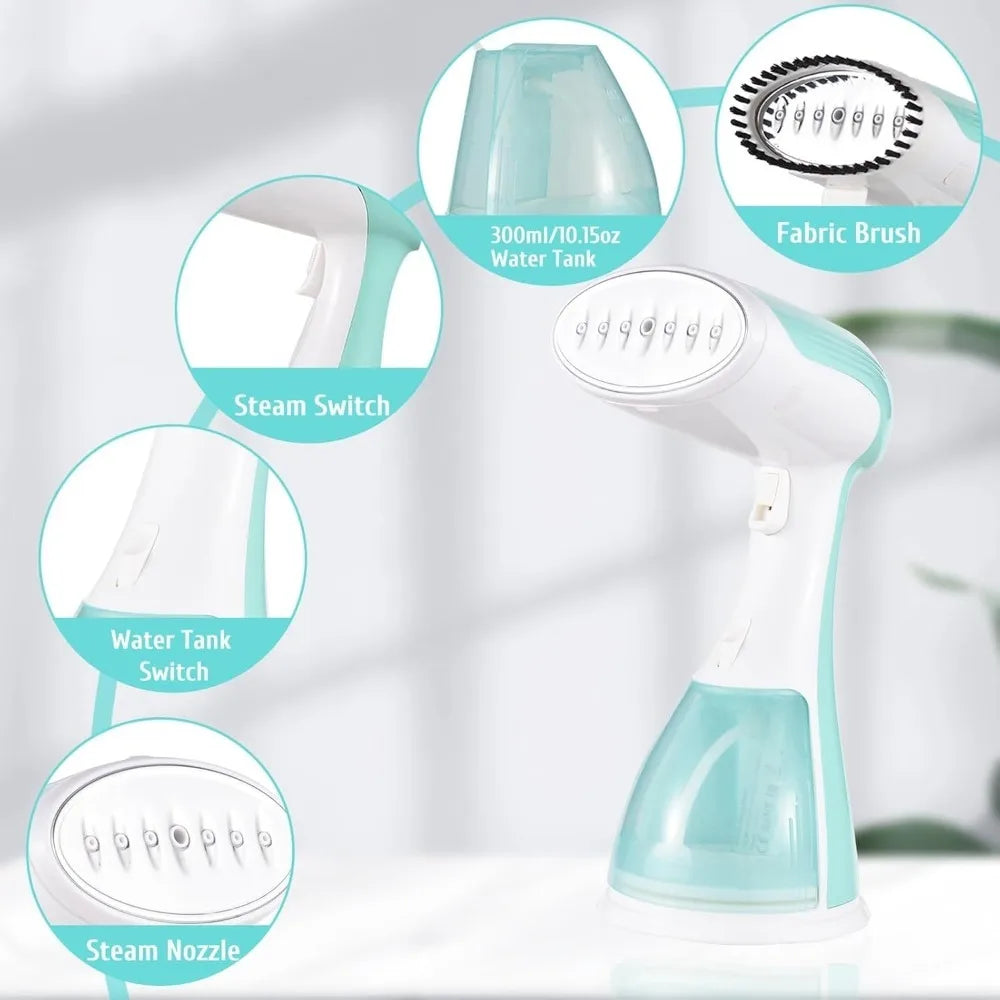 1500W Handheld Garment Steamer Portable Clothes Steamer US Plug for Home Office Travel Use