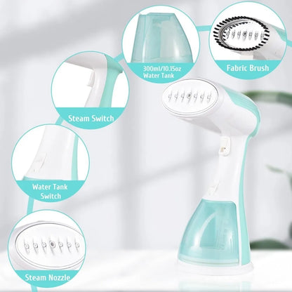 1500W Handheld Garment Steamer Portable Clothes Steamer US Plug for Home Office Travel Use