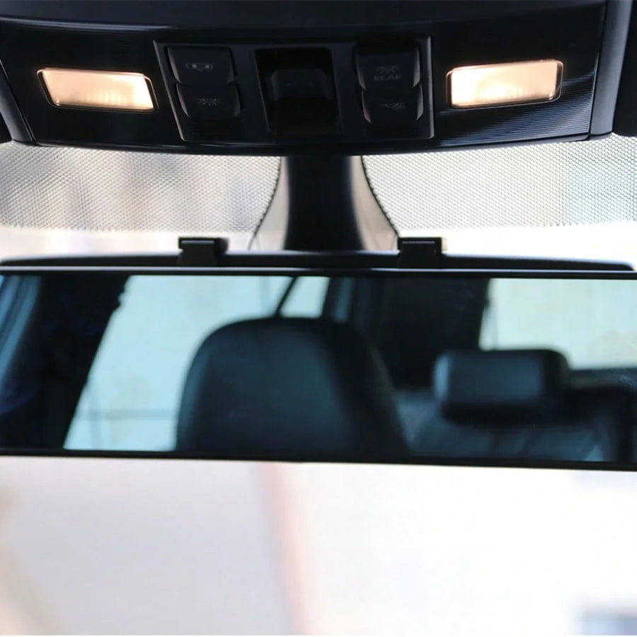 Wide-Angle, Anti-Glare Rearview Mirror for Cars; High-Definition Curved Rearview Mirror to Prevent Blind Spots.