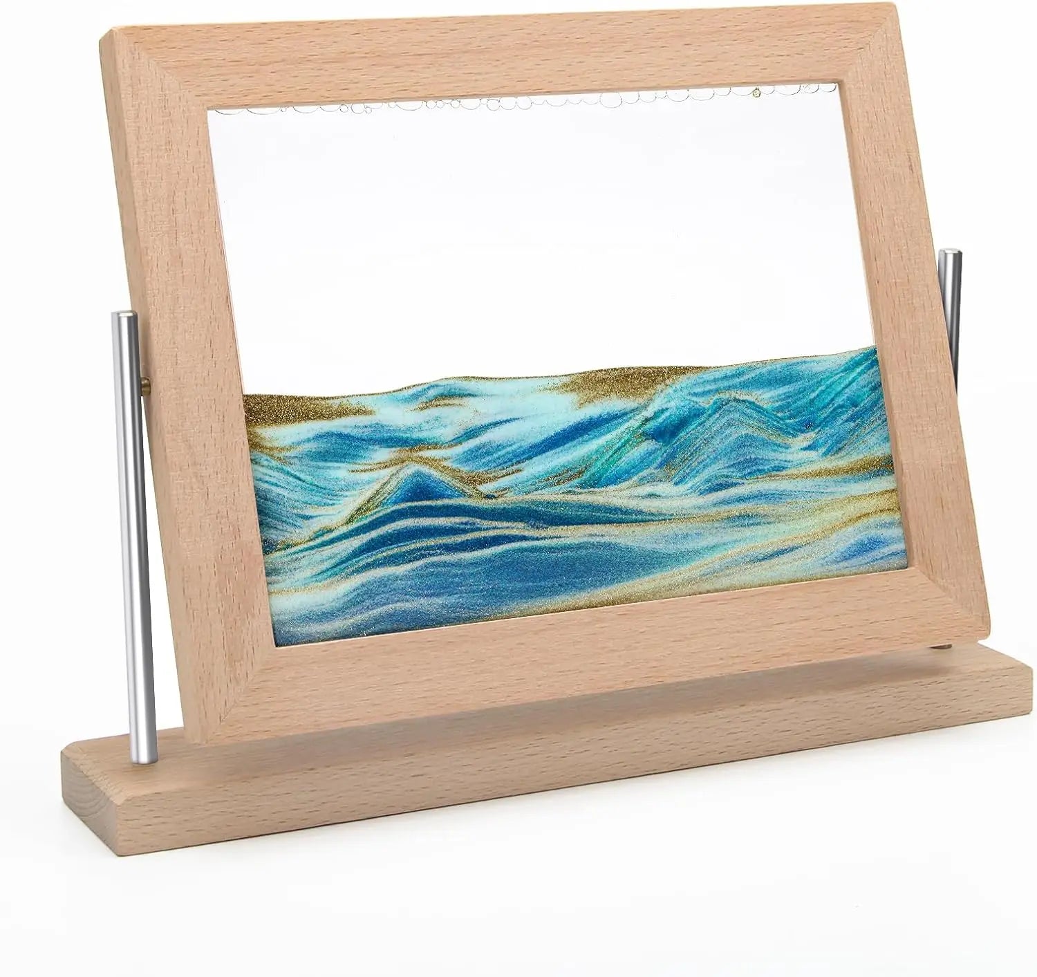 Dynamic Sand Art Picture for Home Office Decor, Calming Moving Sandscape