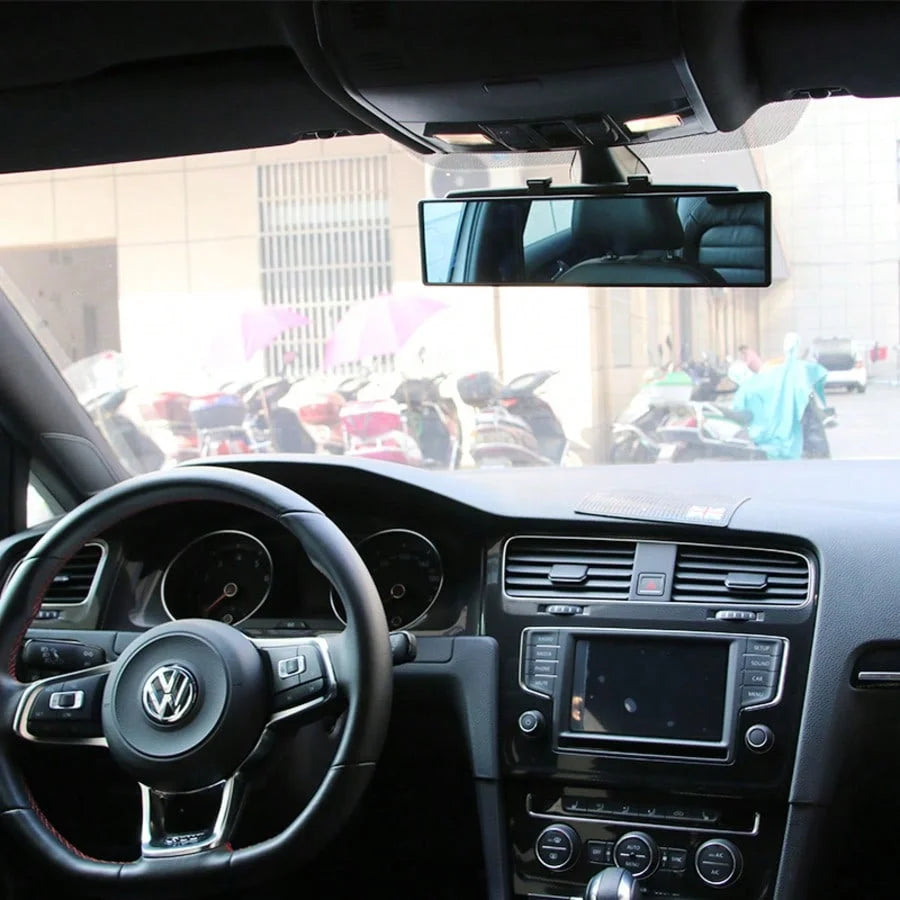 Wide-Angle, Anti-Glare Rearview Mirror for Cars; High-Definition Curved Rearview Mirror to Prevent Blind Spots.
