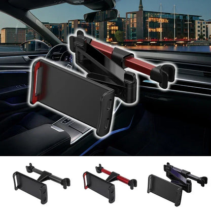 Telescopic Car Rear Pillow Phone Holder Tablet Rotating Holder Car Back Seat Stand Headrest Bracket Universal Holder Accessories