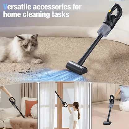 Cordless Handheld Car Vacuum, Strong Suction Rechargeable Mini Vacuum for Pet Hair & Home, Detachable Cup