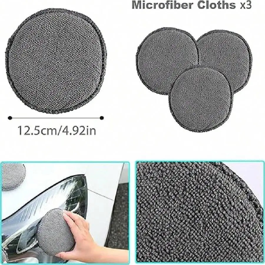 11PCS Car Cleaning Kit Microfiber Towels Sponge Mitt Brush for Detailing