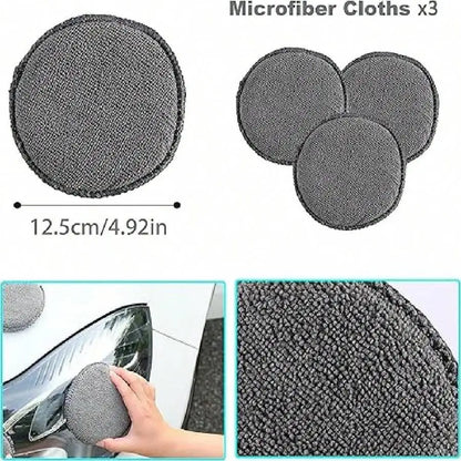 11PCS Car Cleaning Kit Microfiber Towels Sponge Mitt Brush for Detailing