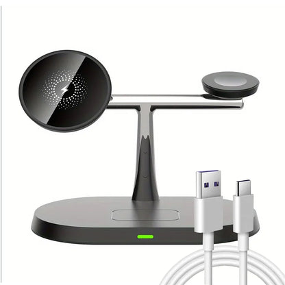 30W 3 in 1 Magnetic Wireless Charger Stand Fast Charging Dock Station for Iphone14/15/16/17Pro Max Apple Watch 8 7 6 Airpods Pro