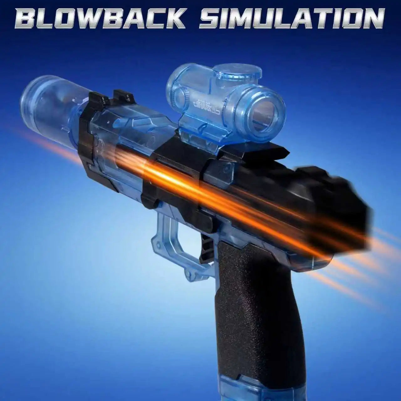 2 Pcs Electric Water Gun Toys with LED Light Automatic Water Pistol Summer Outdoor Beach Pool Toy for Kids
