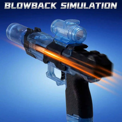2 Pcs Electric Water Gun Toys with LED Light Automatic Water Pistol Summer Outdoor Beach Pool Toy for Kids