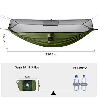 Hammock with Mosquito Net: Portable Camping Hammock with Tree Straps Lightweight for Adults Outdoor Backpacking