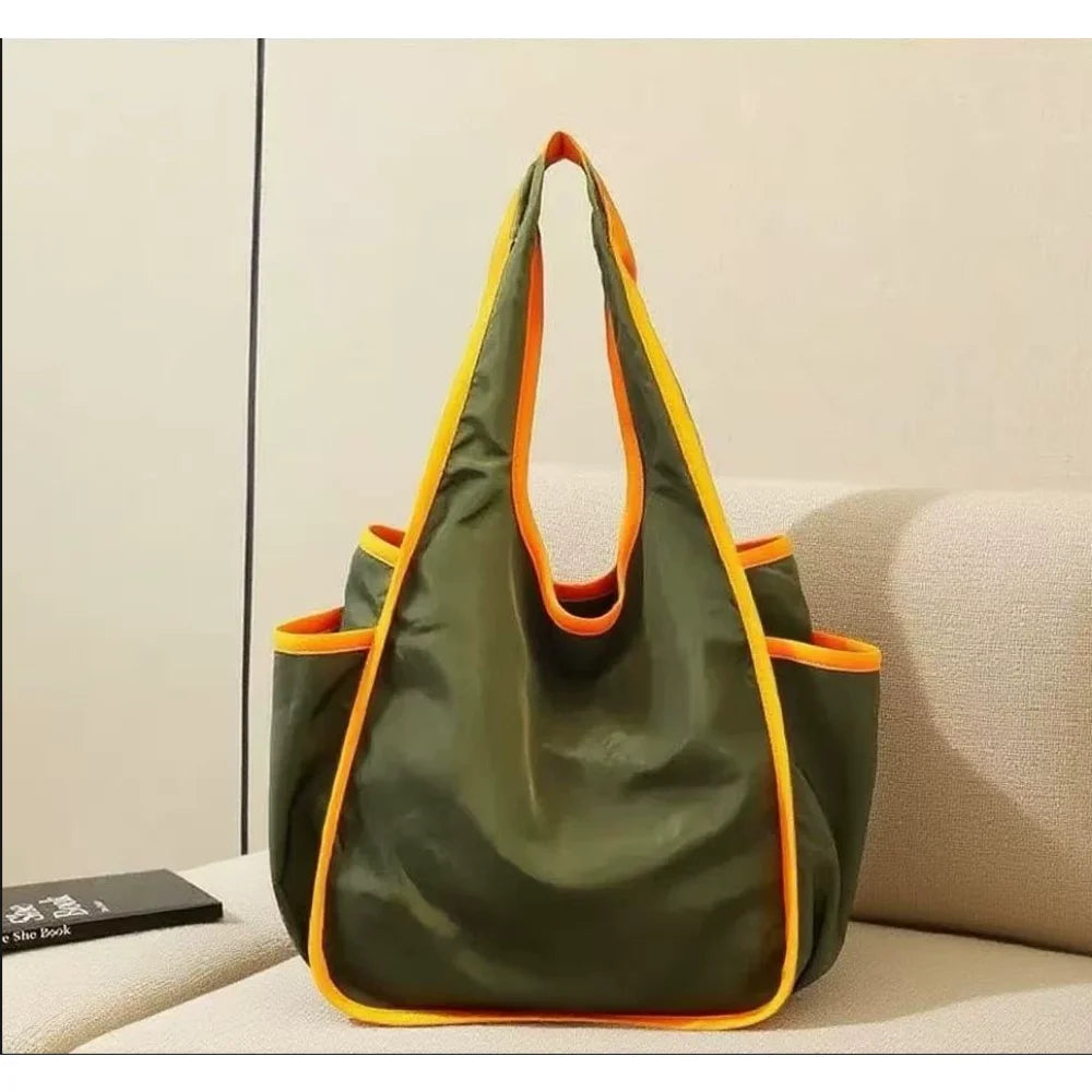 Reusable Drawstring Tote Bag for Shopping Travel and Grocery Lightweight Compact Eco Friendly and Foldable Design
