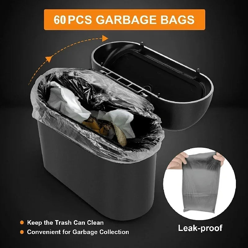 Car Mounted Garbage Bin, Side Mounted Storage Bin with Lid, Mini Storage Bag, Multi-Purpose Car Seat Backrest Storage Box