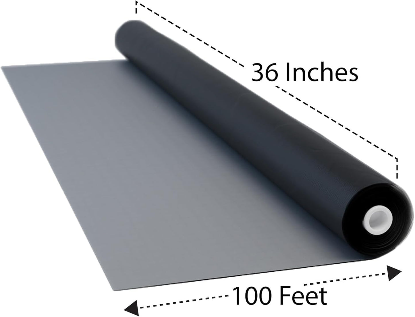 DOCA 36 in X 100 Ft Window Screen Mesh - Window Screen Replacement, Fiberglass Mesh Roll for Window, Patio Screen, Porch Screen, or Door - Charcoal
