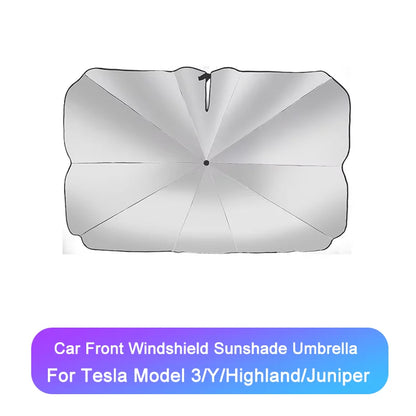 Model Y Juniper Sunshade Umbrella for Tesla Model 3/Y/Highland 2017-2026 Front Windshield Window Sunshade Protect Car Accessory