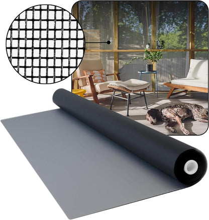 DOCA 36 in X 100 Ft Window Screen Mesh - Window Screen Replacement, Fiberglass Mesh Roll for Window, Patio Screen, Porch Screen, or Door - Charcoal