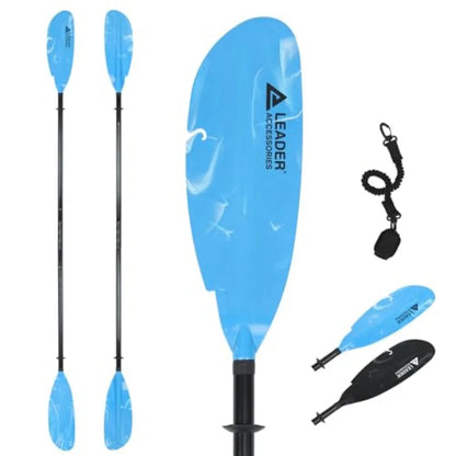 Adjustable Kayak Paddle Boat Oar: Kayak Canoe Paddles 90-98 Inch/230-250Cm - Aluminum Floating Kayaking Fishing Oars with Paddl