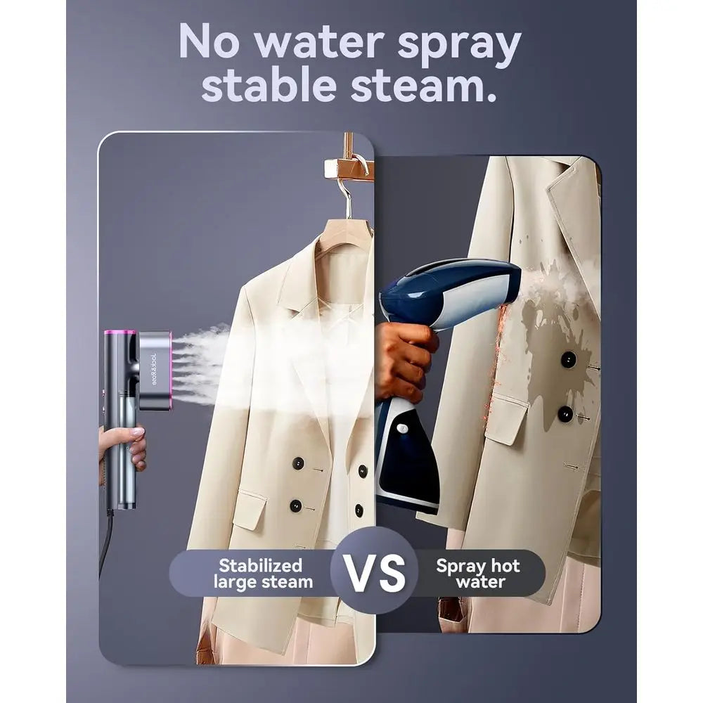 Portable Dual-Function Travel Iron and Steamer, 100-220V, Fast Heat, Compact Size, Suitable for Global Use