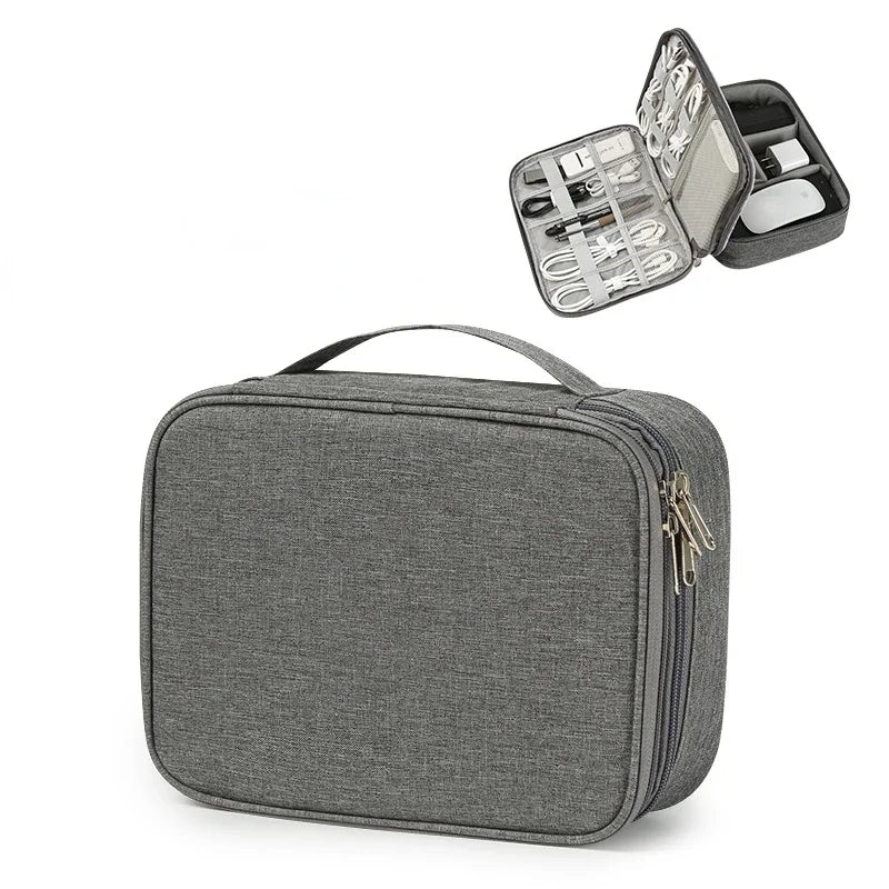 Portable USB Data Line Charger Storage Bag Travel Cable Organizer Waterproof Cable Storage Bag Digital Electronic Organizer