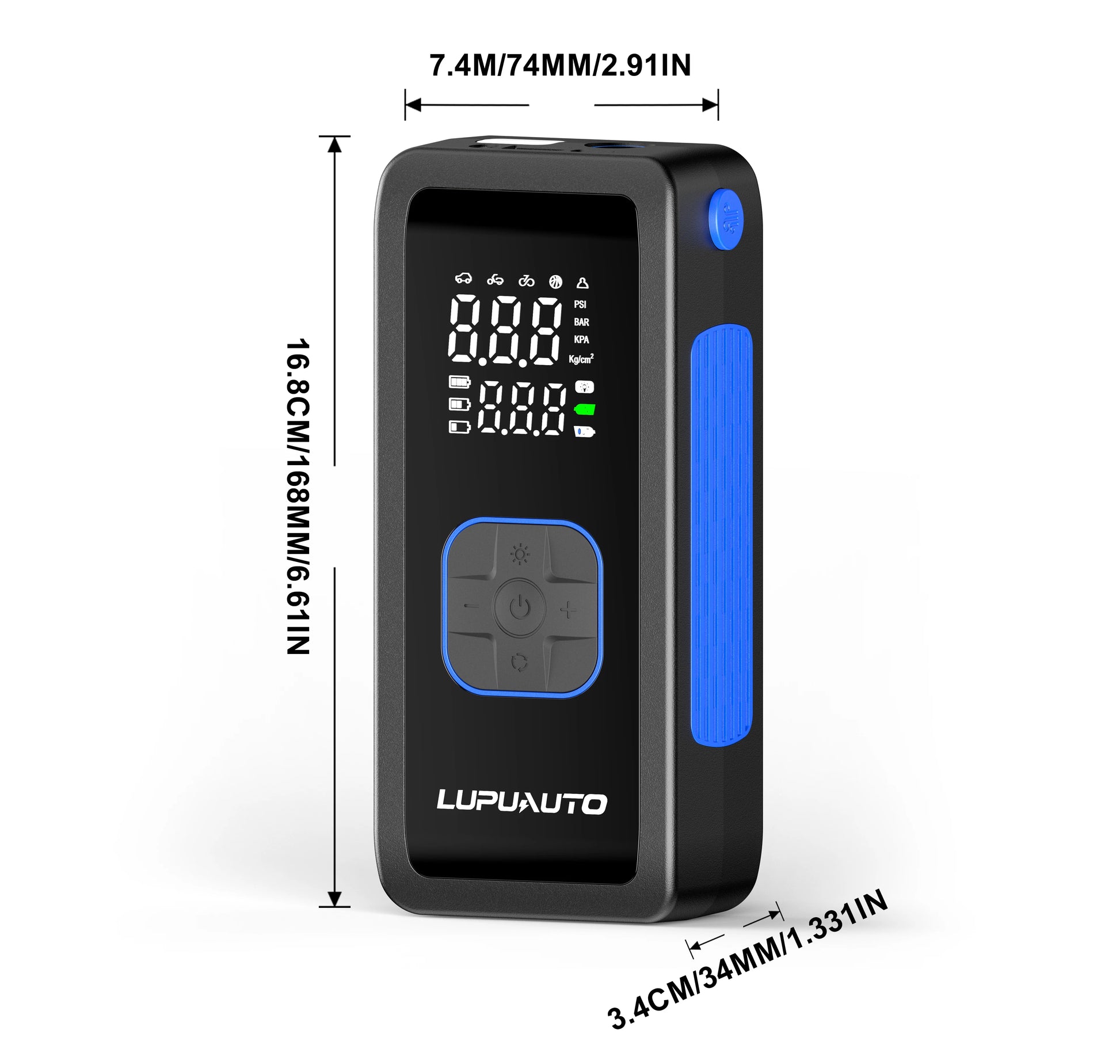 Portable Car Air Pump 150 PSI Tire Pressure Air Compressor Wireless Digital Display Tire Auto Stop When Fully Inflated for Car Bicycle