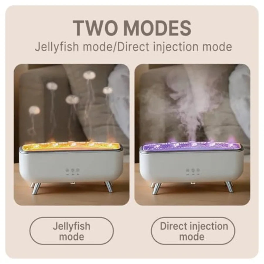 Jellyfish Diffuser Humidifier, Essential Aromatherapy 300ML Ultrasonic Diffuser with Essential Oils. 7 Colors Light Waterless A