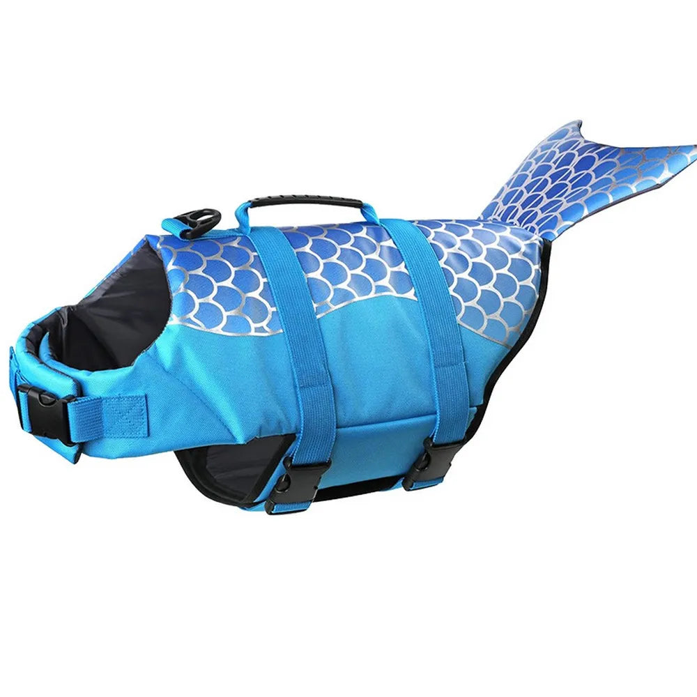 Dog Life Jacket Dogs Ripstop Nylon Buoyant Safety Handle Swimming Surfing Summer Water Activities