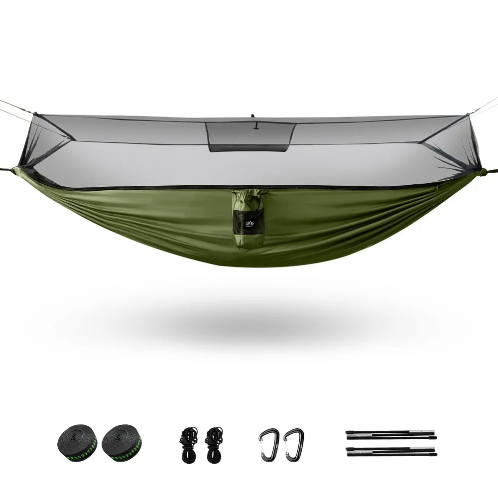 Hammock with Mosquito Net: Portable Camping Hammock with Tree Straps Lightweight for Adults Outdoor Backpacking