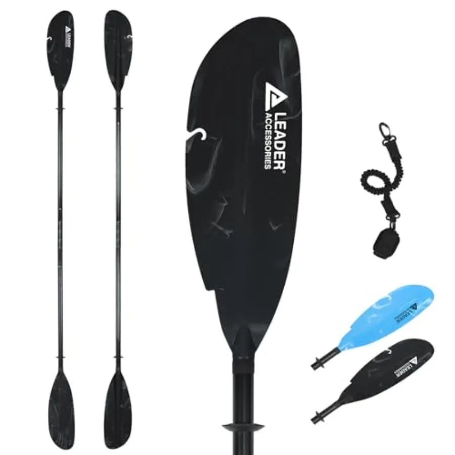 Adjustable Kayak Paddle Boat Oar: Kayak Canoe Paddles 90-98 Inch/230-250Cm - Aluminum Floating Kayaking Fishing Oars with Paddl