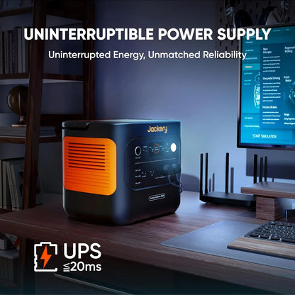 Explorer 2000 V2 with 12V Charging Cable,2200W Output and 2040Wh of Lifepo₄ (LFP) Capacity,5 Years Warranty