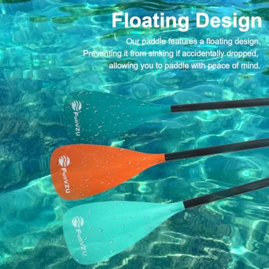 SUP Paddle, Stand up Paddle Board Paddle Lightweight Adjustable 4-Piece Aluminium Kayak Paddles, Unique Lock Design Floating Al