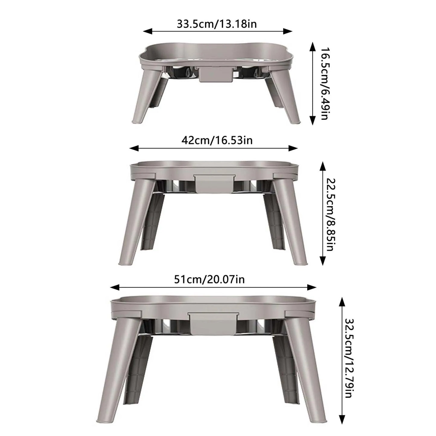 Raised Stand Elevated Dog Feeder Non-Slip and No Spill Design Bowl Pet Supplies Suitable for Improve Posture and Comfort Xuan-Us