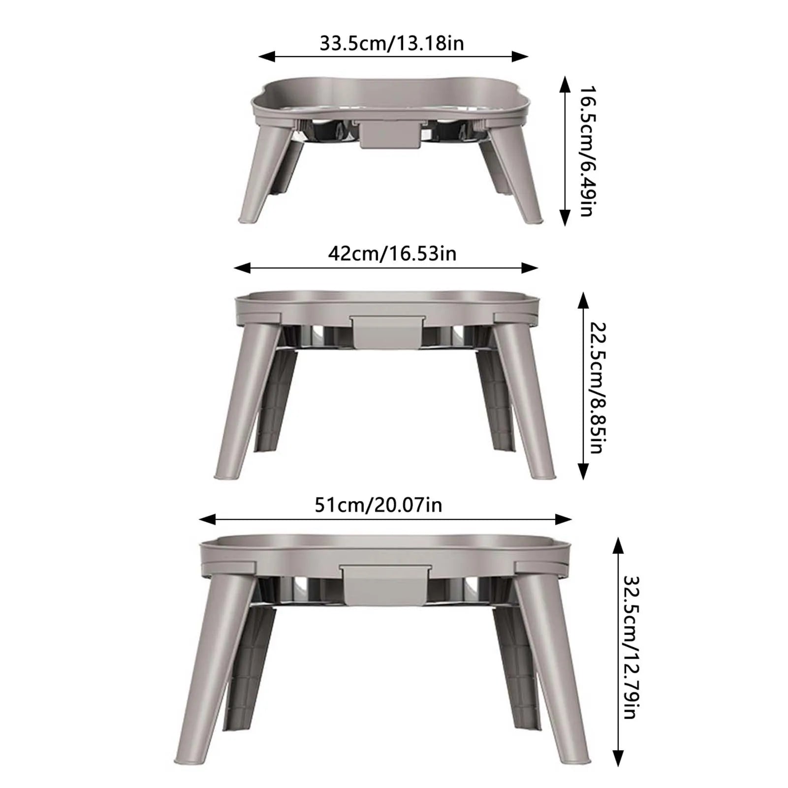 Raised Stand Elevated Dog Feeder Non-Slip and No Spill Design Bowl Pet Supplies Suitable for Improve Posture and Comfort Xuan-Us