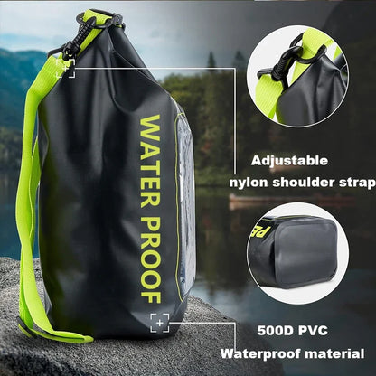 2L 5L Marine Dry Bag Waterproof PVC Bags Phone Touch Beach Canyoning Boating Diving Rafting Floating Kayaking Surf Shoulder Bag