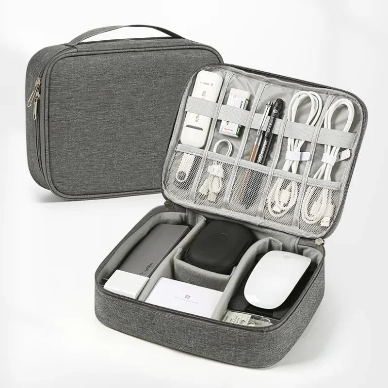 Portable USB Data Line Charger Storage Bag Travel Cable Organizer Waterproof Cable Storage Bag Digital Electronic Organizer