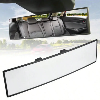 Wide-Angle, Anti-Glare Rearview Mirror for Cars; High-Definition Curved Rearview Mirror to Prevent Blind Spots.
