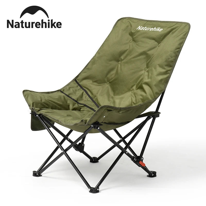 High Back Moon Chair Camping Outdoor Fishing Folding Adjustable Lounge Chair Portable Picnic Garden Leisure Seat