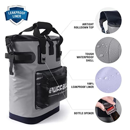 Cooler Backpack18L30L Leakproof Camping Backpack Cooler Insulated Cooler for Picnic Beach Hiking Park Fishing