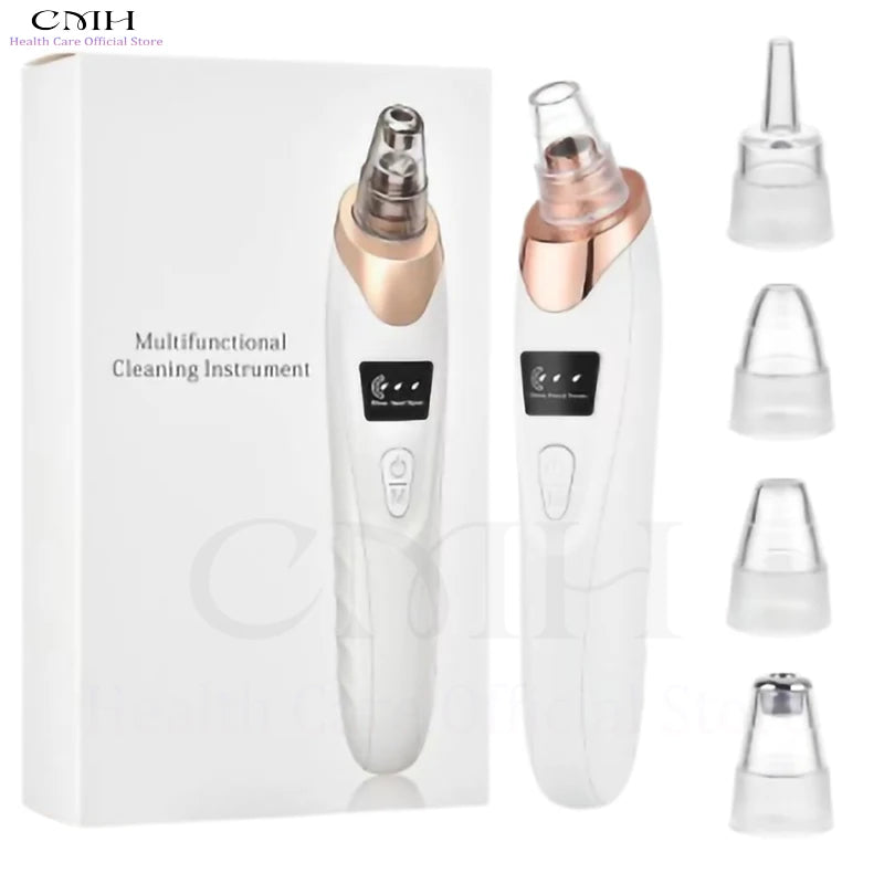 Blackhead Remover Vacuum Pore Cleaner Multi Suction Heads Adjustable Suction USB Rechargeable Deep Cleansing Skin Tool Gifts